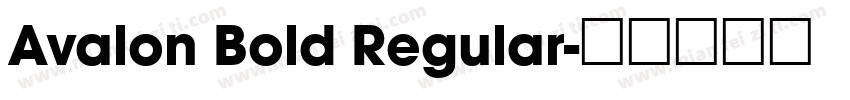 Avalon Bold Regular字体转换